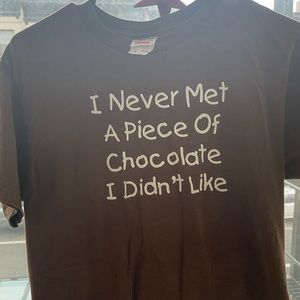 Funny vintage 00s tee for chocolate lovers